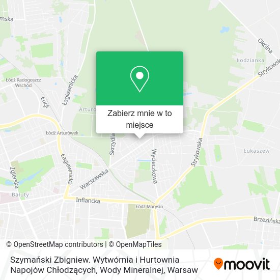 Mapa Szymański Zbigniew. Wytwórnia i Hurtownia Napojów Chłodzących, Wody Mineralnej