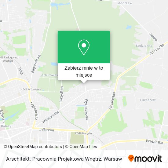 Mapa Arschitekt. Pracownia Projektowa Wnętrz