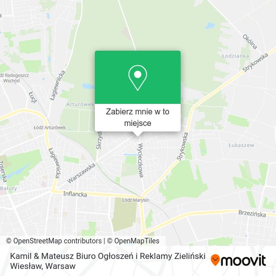 Mapa Kamil & Mateusz Biuro Ogłoszeń i Reklamy Zieliński Wiesław