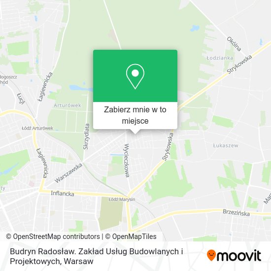 Mapa Budryn Radosław. Zakład Usług Budowlanych i Projektowych