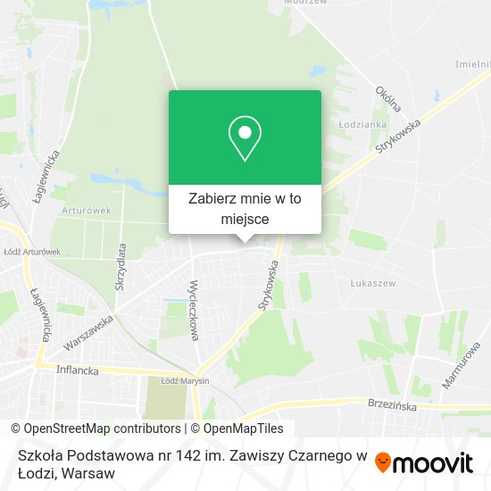 Mapa Szkoła Podstawowa nr 142 im. Zawiszy Czarnego w Łodzi