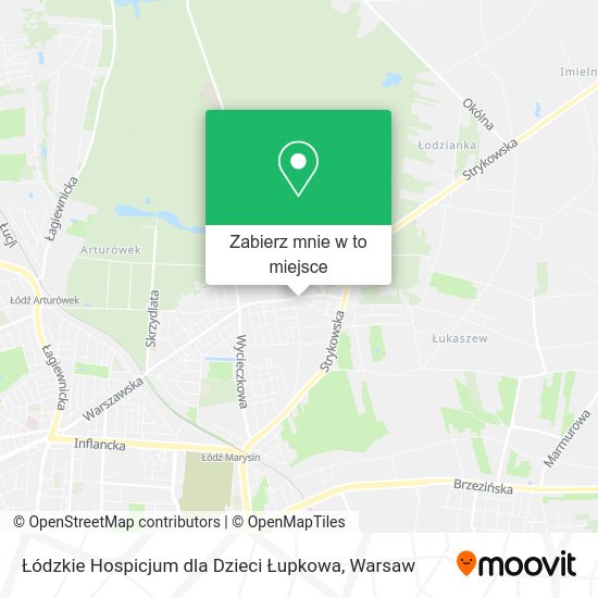 Mapa Łódzkie Hospicjum dla Dzieci Łupkowa