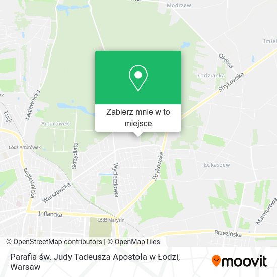 Mapa Parafia św. Judy Tadeusza Apostoła w Łodzi