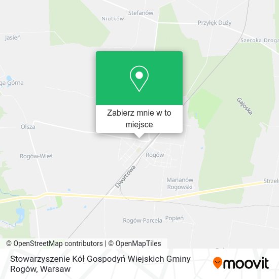 Mapa Stowarzyszenie Kół Gospodyń Wiejskich Gminy Rogów