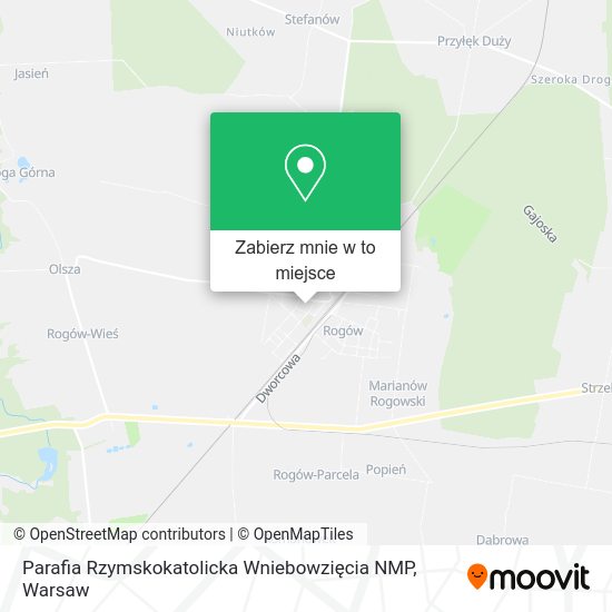 Mapa Parafia Rzymskokatolicka Wniebowzięcia NMP