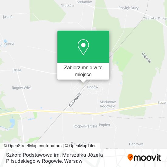 Mapa Szkoła Podstawowa im. Marszałka Józefa Piłsudskiego w Rogowie