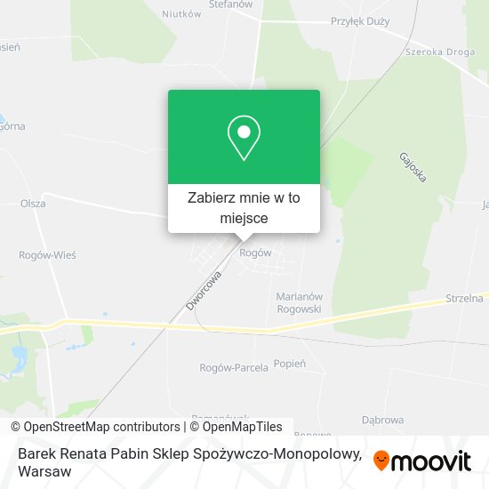 Mapa Barek Renata Pabin Sklep Spożywczo-Monopolowy