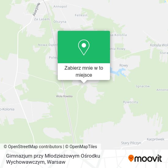 Mapa Gimnazjum przy Młodzieżowym Ośrodku Wychowawczym