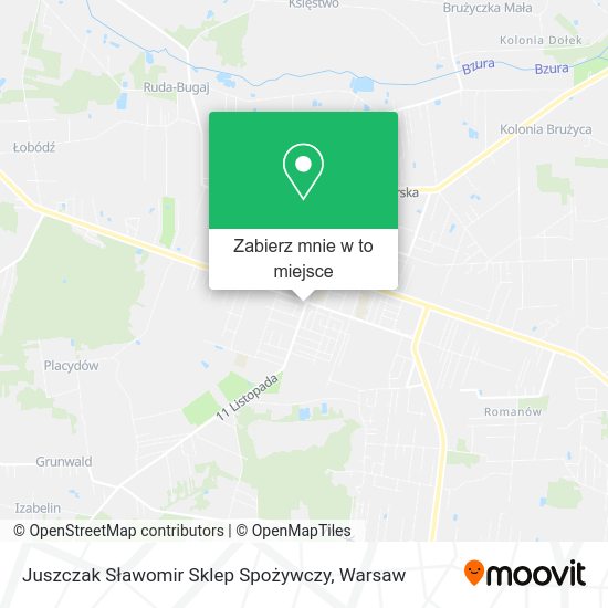 Mapa Juszczak Sławomir Sklep Spożywczy