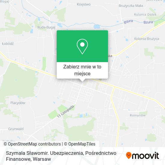 Mapa Szymala Sławomir. Ubezpieczenia, Pośrednictwo Finansowe