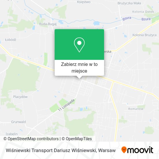 Mapa Wiśniewski Transport Dariusz Wiśniewski