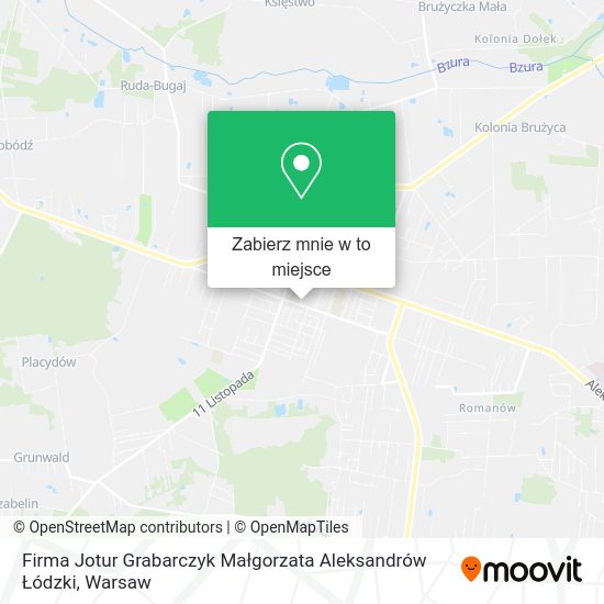 Mapa Firma Jotur Grabarczyk Małgorzata Aleksandrów Łódzki