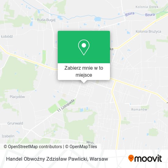 Mapa Handel Obwoźny Zdzisław Pawlicki