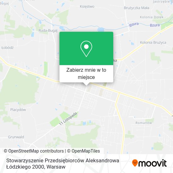 Mapa Stowarzyszenie Przedsiębiorców Aleksandrowa Łódzkiego 2000