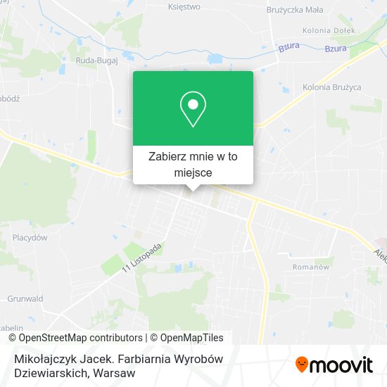 Mapa Mikołajczyk Jacek. Farbiarnia Wyrobów Dziewiarskich