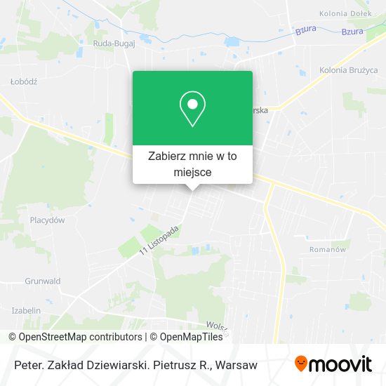 Mapa Peter. Zakład Dziewiarski. Pietrusz R.