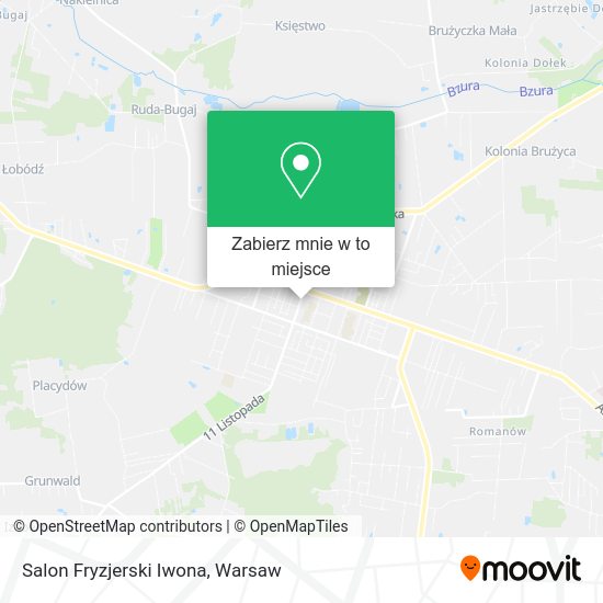 Mapa Salon Fryzjerski Iwona