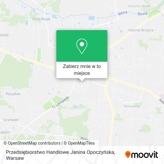 Mapa Przedsiębiorstwo Handlowe Janina Opoczyńska