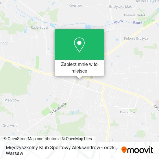 Mapa Międzyszkolny Klub Sportowy Aleksandrów Łódzki