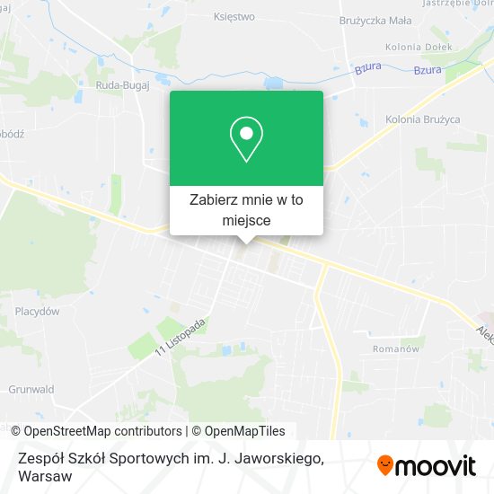 Mapa Zespół Szkół Sportowych im. J. Jaworskiego