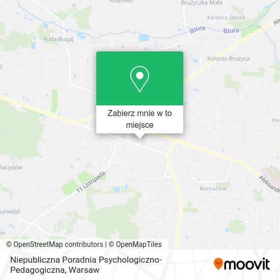 Mapa Niepubliczna Poradnia Psychologiczno-Pedagogiczna