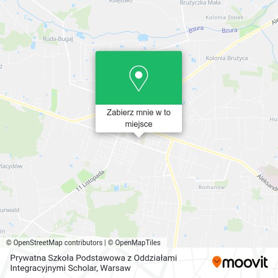 Mapa Prywatna Szkoła Podstawowa z Oddziałami Integracyjnymi Scholar