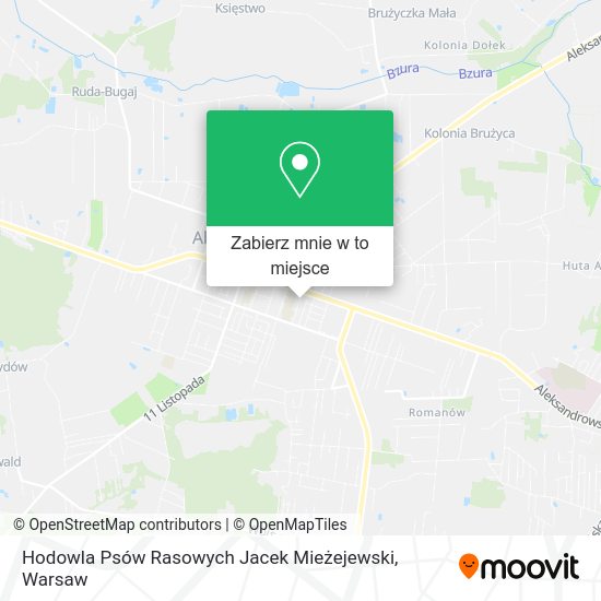 Mapa Hodowla Psów Rasowych Jacek Mieżejewski