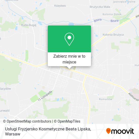 Mapa Usługi Fryzjersko Kosmetyczne Beata Lipska