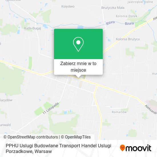 Mapa PPHU Uslugi Budowlane Transport Handel Uslugi Porzadkowe