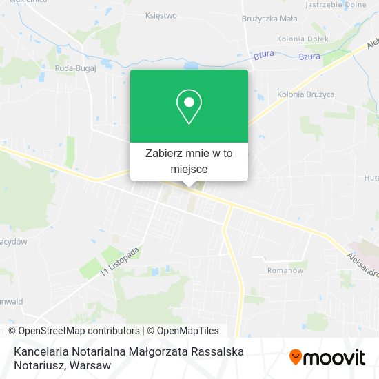 Mapa Kancelaria Notarialna Małgorzata Rassalska Notariusz