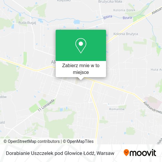 Mapa Dorabianie Uszczelek pod Głowice Łódź