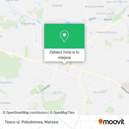 Mapa Tesco ul. Południowa