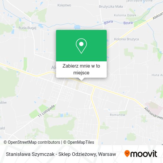 Mapa Stanisława Szymczak - Sklep Odzieżowy