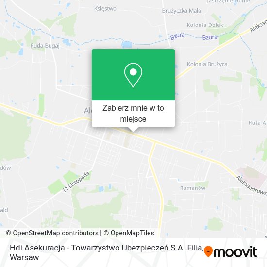 Mapa Hdi Asekuracja - Towarzystwo Ubezpieczeń S.A. Filia