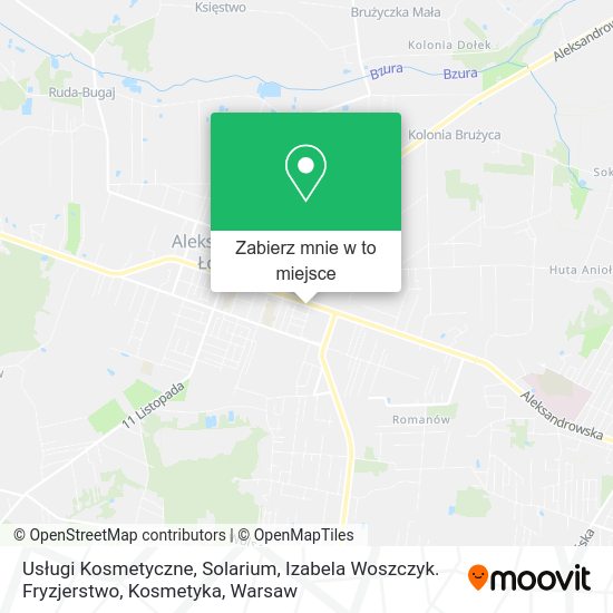 Mapa Usługi Kosmetyczne, Solarium, Izabela Woszczyk. Fryzjerstwo, Kosmetyka