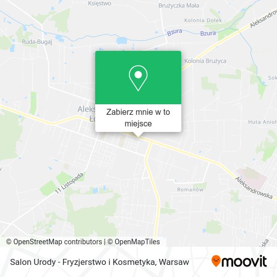 Mapa Salon Urody - Fryzjerstwo i Kosmetyka