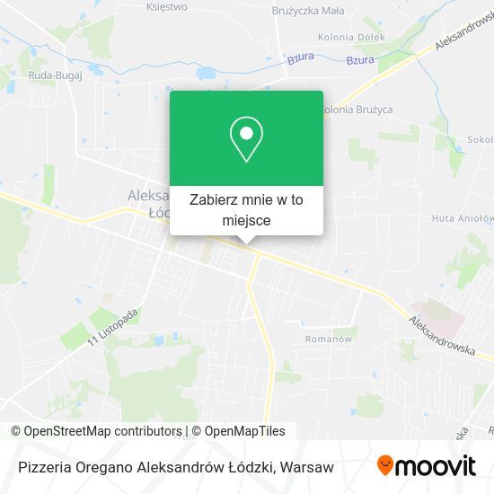 Mapa Pizzeria Oregano Aleksandrów Łódzki