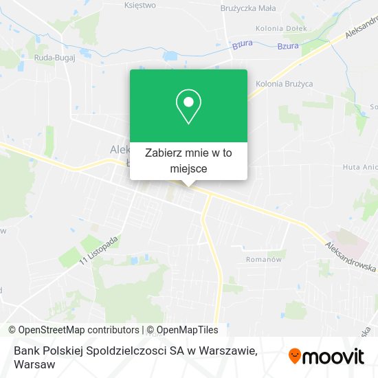 Mapa Bank Polskiej Spoldzielczosci SA w Warszawie