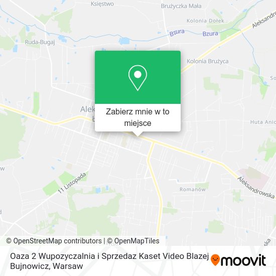 Mapa Oaza 2 Wupozyczalnia i Sprzedaz Kaset Video Blazej Bujnowicz