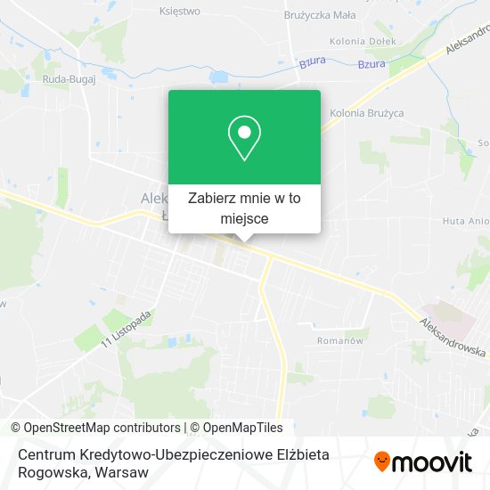 Mapa Centrum Kredytowo-Ubezpieczeniowe Elżbieta Rogowska