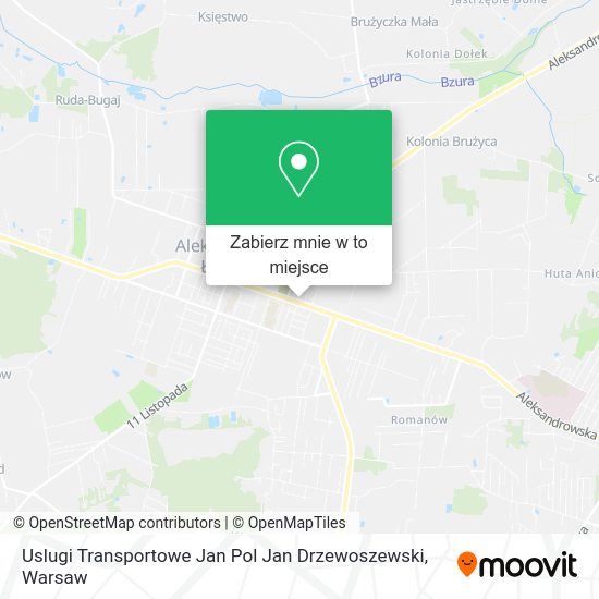 Mapa Uslugi Transportowe Jan Pol Jan Drzewoszewski