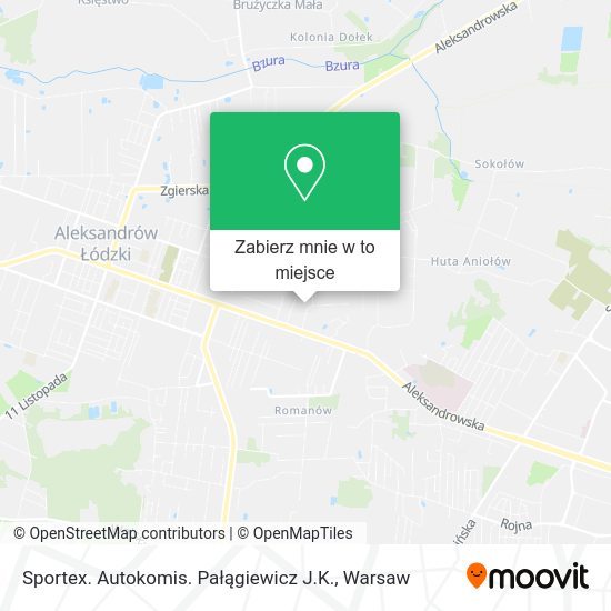 Mapa Sportex. Autokomis. Pałągiewicz J.K.