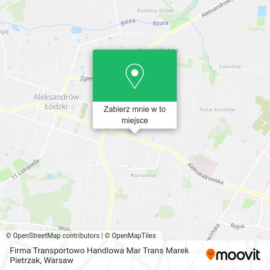 Mapa Firma Transportowo Handlowa Mar Trans Marek Pietrzak