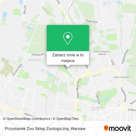 Mapa Przystanek Zoo Sklep Zoologiczny