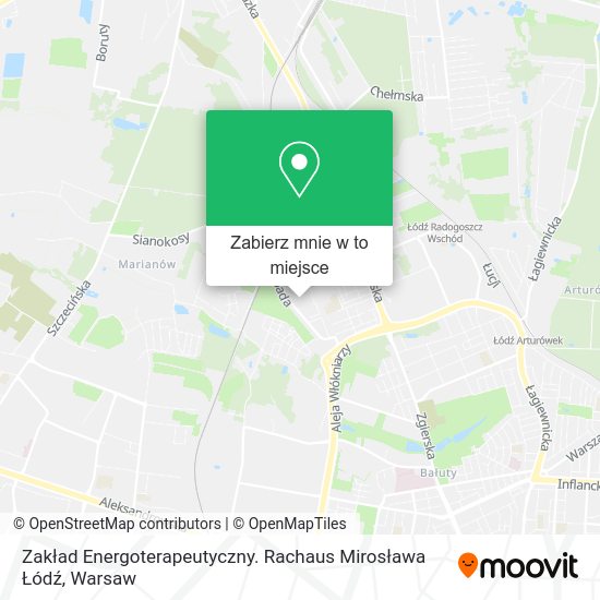 Mapa Zakład Energoterapeutyczny. Rachaus Mirosława Łódź