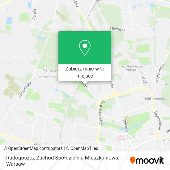 Mapa Radogoszcz-Zachód Spółdzielnia Mieszkaniowa