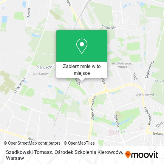 Mapa Szadkowski Tomasz. Ośrodek Szkolenia Kierowców