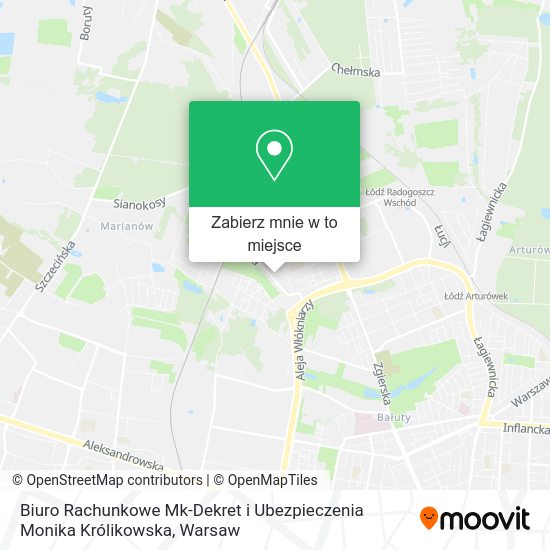 Mapa Biuro Rachunkowe Mk-Dekret i Ubezpieczenia Monika Królikowska