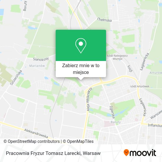 Mapa Pracownia Fryzur Tomasz Larecki