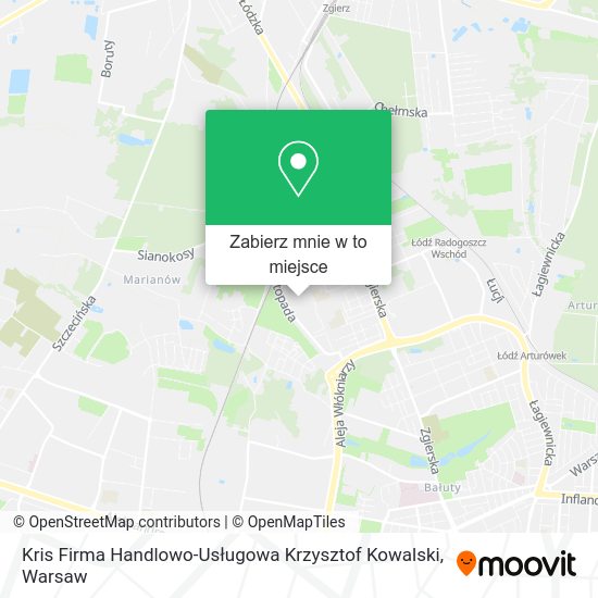 Mapa Kris Firma Handlowo-Usługowa Krzysztof Kowalski